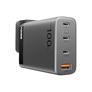 Noise Power Series 100W GaN Charger: Fast Charging Adapter, 4 Ports (3 USB-C + 1 USB-A)