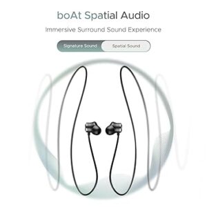 boAt Rockerz 255 Z Plus, AI-ENx Tech, Spatial Audio, 50HRS Battery, Low Latency Mode, Fast Charge, App Support, IPX4 BT v5.3, Bluetooth Neckband