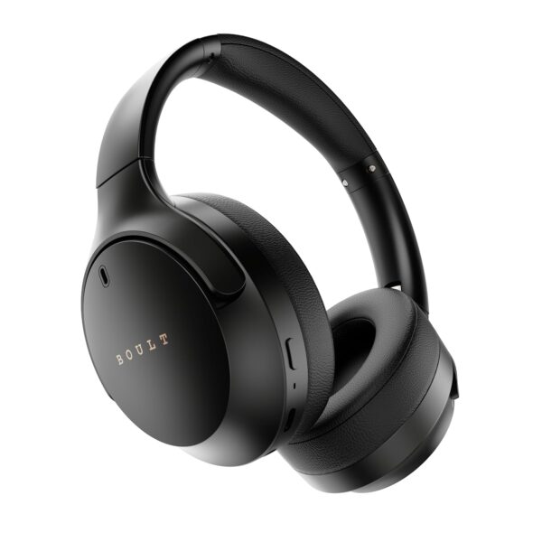 Boult Q Over Ear Bluetooth Headphones with 70H Playtime, 40mm Bass Drivers, Zen™ ENC Mic, Type-C Fast Charging, 4 EQ Modes, BTv 5.4, AUX Option, Easy Control,